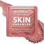 COVERGIRL TruBlend Skin Enhancer Baked Luminous Blush, with Hyaluronic Acid & White Rose Extract, Blends Seamlessly - Rose Latte (Nude with Pink Swirls)