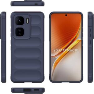 Compatible with Vivo iQOO Neo10 5G Case Cover,TPU Mobile Phone Soft Compatible with Vivo iQOO Neo 10 5G V2425A Case Cover Blue