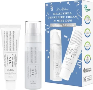 Dr.Althea 345 Relief Cream & Mist Duo | Soothing Recovery & Moisture for Sensitive Skin | Korean Vegan Skin Care Set for All Skin Types