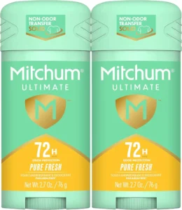 Mitchum Ultimate 72H Odor Protection Women’s Antiperspirant & Deodorant, Invisible Solid, Pure Fresh, 2 pack