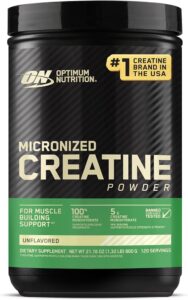 Optimum Nutrition Micronized Creatine Monohydrate Powder, Unflavored, 120 Servings, 600 Grams (Packaging May Vary)
