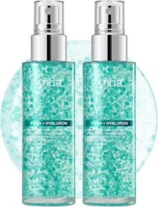 ANUA PDRN Collagen Glow Facial Serum Spray, Hydrating Face Mist, Hyaluronic Acid, dewy glass finish, All Skin Types, Instant Plumping Hydration, Firming Care, Korean Skincare, 3.38 fl oz (Pack of 2)