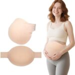 Ultra Lightweight Fake Pregnancy Belly, Realistic Memory Sponge Bump with Adjustable Strap for Maternity Shoot & Cosplay