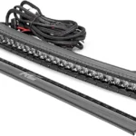 Rough Country 30" Curved LED Light Bar - Black Series with Cool White DRL, 150W, Spot Beam