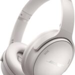 Bose QuietComfort Headphones - Wireless Bluetooth Headphones, Active Over Ear Noise Cancelling and Mic, USB-C Charging, Deep Bass, Up to 24 Hours of Playtime, White Smoke