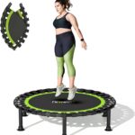 ZCMHAXJ Foldable Mini Trampoline, 36"/40"/48" Rebounder Trampoline for Adults & Kids, 440lbs Capacity Indoor Fitness Workout Exercise Equipment