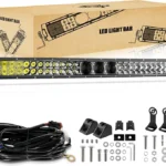 Auxbeam 32 Inch LED Light Bar, P8/270W Chips Dual Row Off Road Lights Flood Spot Combo Driving Work Light, 33000LM Waterproof Offroad Lights with Wiring Harness for SUV ATV UTV Trucks Jeep Pickup