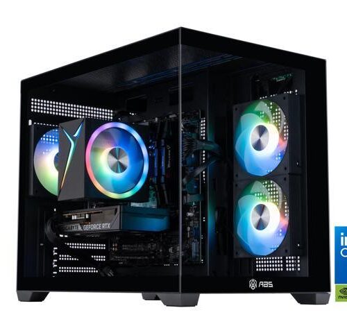ABS Flux II Aqua Gaming PC - Windows 11 - Intel Core 5 120 - Nvidia GeForce RTX 5060 8GB - DLSS 4 - 32GB DDR4 3200 - 1TB M.2 SSD