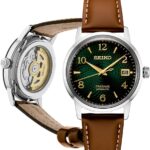 SEIKO Automatic Watch for Men - Presage Cocktail Time - Patterned with Golden Numerals and Date Calendar, 50m Water-Resistant