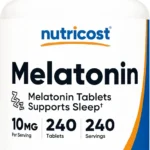 Nutricost Melatonin 10mg, 240 Tablets - 10mg Per Serving, Non-GMO, Gluten Free