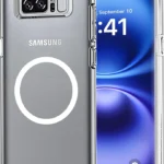 for Samsung Galaxy Note 8 Clear Case Magnetic, Anti-Yellowing 6.3-Inch Slim Fit Heavy Duty Protection Wireless Charging TPU & PC Cover withCamera Protection Lightweight Shockproof Anti-Slip Protective
