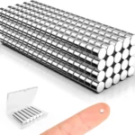 Small Magnets, Caturledas 400 Pack 3x2mm Little Round Magnetic Rare Earth Neodymium Refrigerator Magnet for Home Kitchen Office School Crafts Magnetic Bookmark Notebook Diary Keychain, Silver