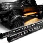 OPT7 Sidekick 78" Running Board Lights 2PCS LED Strips w/Sequential Amber Turn Signal Side Marker, DRL, White Courtesy Light for Extended Crew Cab Pickup - Truck Decorations
