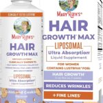 MaryRuth's Hair Growth Max Liposomal for Women | Lustriva® + Biotin 10000mcg + Pumpkin Seed Oil | Thicker Hair | Hair Care | Wrinkles, Fine Lines, Skin Care | Ages 18+ | CLP Certified | 15.22 Fl Oz
