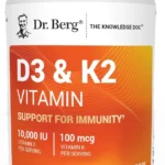 Dr. Berg Maximum Strength 7-in-1 Vitamin D3 K2 10,000 IU | Naturally Derived D3 | 4X Lab-Tested & Verified | High Absorption Formula | K2 D3 Vitamin Supplement | 120 Capsules