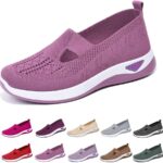 Orthopedic Walking Shoes for Women,2026 New Orthowalkway Womens Shoes,Woven Orthopedic Breathable Walking Sneaker Non-Slip Arch Support Slip on Shoes