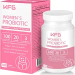 KFG Women's Probiotic, 100 Billion CFUs, 20 Strains, with Organic Prebiotics+Cranberry & D-Mannose, for Boost Immune, Digestive, Gut Health, Gluten Dairy & Soy Free, 100 Tablets.