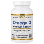 Omega-3 Premium Fish Oil, 100 Fish Gelatin Softgels (1,100 mg per Softgel)
