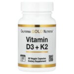 Vitamin D3 + K2, 60 Veg Capsules