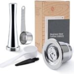 Reusable Coffee Capsules Compatible with Nespresso Originalines, Stainless Steel Refillable Coffee Pods, Metal Refillable Espresso Capsule(1 Pod+ Tamper+ Stainless Steel Spoon)